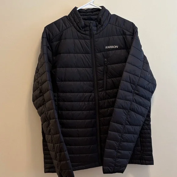 Karbon Men's Size Large Black Puffer Jacket - Picture 1 of 8